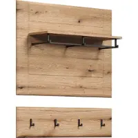 Die Möbelfundgrube Wandgarderobe Paneel 91 x 32 cm Eiche - JARON
