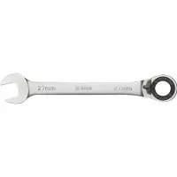 WGB Maulschlüssel mit Ringratsche Schraubenschlüssel gekröpft SW 13 mm Stahl