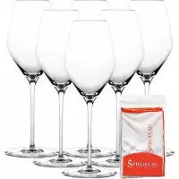 Spiegelau Champagnerglas "Champagnergläser + Poliertuch Hi-Lite 347 ml 6er Set transparent"
