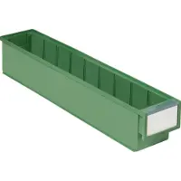 Treston Schubladenbox BiOX 5010, 2,4 l, temperatur- & chemiebeständig, Etikett & Schutzschild, B 92 x T 500 x H 82 mm, Biokunststoff, grün