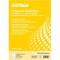 Schäfer Shop Wetterfeste Etiketten, 99,1 x 34 mm, transp. matt, 20 Blatt