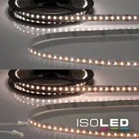 ISOLED LED CRI919/940 MiniAMP Flexband Streifen, 12V, 15W, IP20, weißdyn., 250cm, Kabel beids. + maleAMP, 240 LED/m
