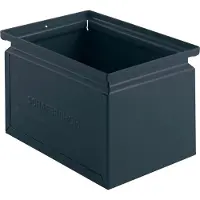 Schäfer Shop Stapelbox, 3,5 l, 8 kg, L 210 x B 147 x H 130 mm, Stahl, RAL 5008 (graublau)