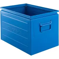 Schäfer Shop Stapelbox, 40 l, 150 kg, L 480 x B 308 x H 301 mm, Stahl, RAL 5015 (himmelblau)
