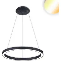 ISOLED LED Hängeleuchte Circle 580 schwarz, 48W, rund, ColorSwitch 3000/3500/4000K, dimmbar