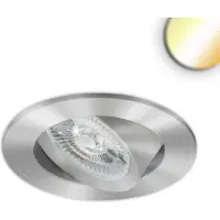 ISOLED LED Einbauleuchte Slim68 Alu gebürstet, rund, 6W/6W, 24V DC, weißdynamisch 2700-5700K