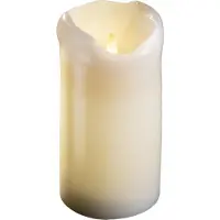 Novaliv Grosse LED Stumpenkerze mit Timer - 7,5cm Durchmesser 15cm Höhe - 2 AA Batterien nötig LED