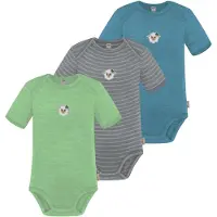 Normani 3er Set Baby Merino Body Kurzarm „Tauranga" - 9295
