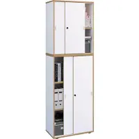 VCM Büroschrank Schiebetüren Salia 5fach B60