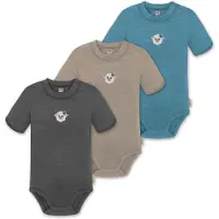 Normani 3er Set Baby Merino Kurzarmbody „Tihoi" - 9319
