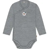 Normani Merino Baby-Body langärmeliger Wickelbody aus Merinowolle - 9341
