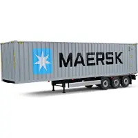 Solido 1:24 Container Anhänger blau