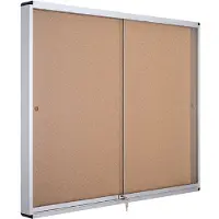 BI-Office Schaukasten Exhibit 92,6x96,7cm für 12x A4 Indoor Korktafel