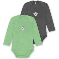 Normani 2er Pack Baby Merino Body Langarm „Auckland" - 9381