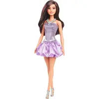 Mattel Barbie Fashionista Puppe im Paillettenkleid mit Satinrock