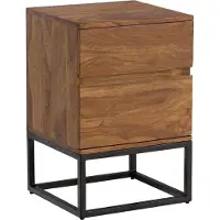 FineBuy Nachttisch Nachtkonsole Boxspringbett Massivholz 40x38x60 cm Schubladen