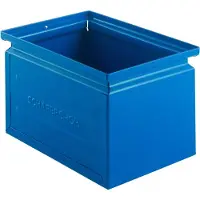 Schäfer Shop Stapelbox, 3,5 l, 8 kg, L 210 x B 147 x H 130 mm, Stahl, RAL 5015 (himmelblau)