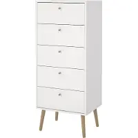 Ebuy24 Bodo Kommode 5 Schubladen weiß.