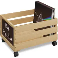 Relaxdays Schallplatten-Kiste