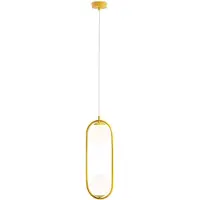 Licht-Erlebnisse Pendelleuchte Metall Glas E14 H: max. 200 cm Gelb Weiß 2-flammig Kugel Schirm rund Modern Hängelampe