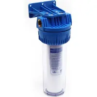 Naturewater NW-BR10A 1 Stufen Wasserfilter, 5 µ, 26,16 mm (3/4") Filtereinsatz, Ø60 mm PP Kartusche, Filter Wandhalterung, Filterschlüssel, Sedimentfilter