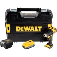 DeWalt DCD 708 E1T Akku Bohrschrauber 18 V 65 Nm Brushless + 1x Powerstack Akku 1,7 Ah + Ladegerät + TSTAK