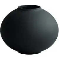 101 Copenhagen Sunao Vase Fat Petit Black - , Schwarz, für Wohnzimmer, Keramik