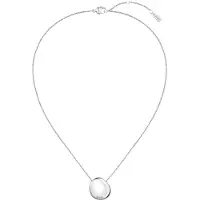 BOSS Kette mit Anhänger "NUGGET", silber (edelstahlfarben), Halsketten, Damen, Edelstahl, L: 50,5 B: 2mm, Kette mit Anhänger, B:2mm