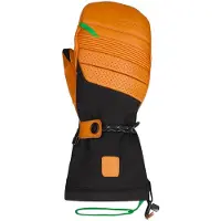 Lenz - Beheizbare Fäustlinge - Heat Glove 9.0 Finger Cap Mittens Men Marron / Noir für Herren aus Wolle - Größe XL - Orange