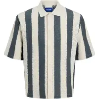 Jack & Jones Hemd Tyler 12272863 Écru Loose Fit