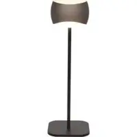 OLIGO Curved LED-Tischleuchte-Schwarz matt-Brazilian Brown