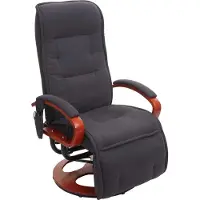 Mendler Relaxliege Terni II, Relaxsessel Massagesessel, MIT Massage Stoff/Textil dunkelgrau