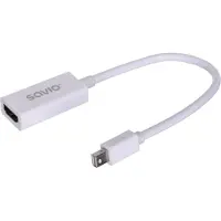 Savio CL-57, 0,2 m, Mini DisplayPort, HDMI Typ A (Standard), Männlich, Weiblich, Weiß