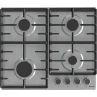 Gorenje G642ABX, Edelstahl, Integriert, 60 cm, Gaskochfeld, Gusseisen, 4 Zone(n)