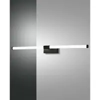 FABAS LUCE LED Bad-Wand/Spiegelleuchte Ago 55x88mm 14W Warmweiß IP44 Schwarz