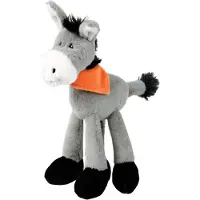 Trixie Esel Hundespielzeug, Hund, Plüschspielzeug, Schwarz, Grau, Orange, Plüsch, 240 mm
