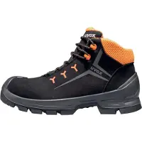 Uvex 2 STX, 10/38, Unisex, Erwachsener, Sicherheitsstiefel, Schwarz, Orange, HI, HRO, S3, SRC, WR, Schnürverschluss