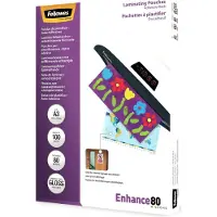 Fellowes Laminierfolien, selbstklebend, DIN A3, 80 mic., 100 Stück