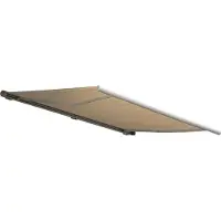 Mendler Elektrische Kassettenmarkise MCW-H27, Markise Vollkassette 6x3m Polyester creme, Rahmen weiß