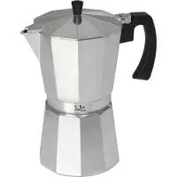 Jata Italienische Kaffeemaschine CCA12 Aluminium 12 Kopper Silberfarben