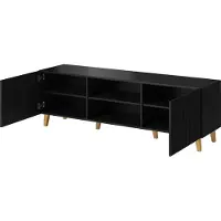 Cama RTV-Schrank PAFOS 150x42x52 Schwarz matt