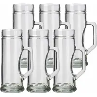 Stölzle Bierkrug "Bierkrüge Premium 500 ml 6er Set transparent"