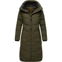 MARIKOO Winterjacke "Benikoo" mit Kapuze langer Winter Mantel gesteppt