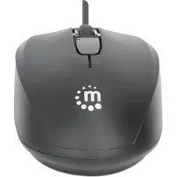 Manhattan 190190, Beidhändig, Optisch, USB Typ-A, 1000 DPI, Schwarz