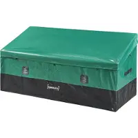 Casa.pro Auflagenbox 'Alanno' 560 L Stahl 155 x 64 x 75 cm Grün / Schwarz