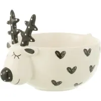 J-Line Schale in Creme/ Schwarz - Ø 13 cm - onesize