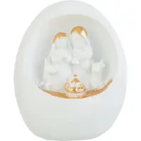 J-Line Dekoobjekt in Weiß/ Gold - (B)16 x (H)19 x (T)11,5 cm - onesize