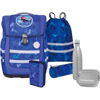 MCNEILL Schulranzen Ergo Compacto Schoolbag Set 5-teilig Puzzle blau