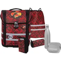 MCNEILL Schulranzen Ergo Perfecto Schoolbag Set 5-teilig Zack schwarz