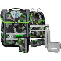 MCNEILL Schulranzen Ergo Perfecto Schoolbag Set 5-teilig Techno grau